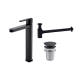 Pack Roma Imex robinet de lavabo à bec haut + Bonde à déclic + Siphon principal 1