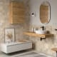 Ensemble de meubles de salle de bains avec plan de toilette en chêne et caisson blanc Domus Salgar principal 0