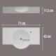 Bemus Art and Bath petite vasque suspendue croquis 1