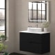 Meuble de salle de bains avec plan de toilette en pierre compacte blanche Lia Bruntec couleurs principal 0