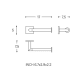 Porte-rouleau de toilette Square Duo Cosmic croquis 4