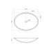 Coycama Orbit lavabo à poser croquis 19