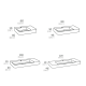 Lavabo suspendu Epsilon Coycama croquis 12