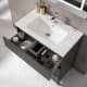 Meuble de salle de bains avec plan de toilette hydrofuge Box Visobath détail 1