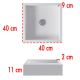 Lavabo à poser Bruntec Quadro croquis 2