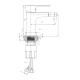 Mitigeur de bidet GME Cassio croquis 5