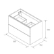 Ensemble meuble-lavabo Morai Salgar croquis 15