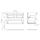 Ensemble meuble-lavabo Morai Salgar croquis 12