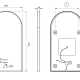 Miroir arco avec éclairage LED Roma Ledimex croquis 7