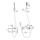 Ensemble de douche et baignoire Firenze Imex croquis 10