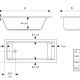 Baignoire d'hydromassage Ayora 1 Hidronatur croquis 3