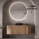Meuble de salle de bains en frêne massif avec plan de toilette en bois Neo Curve Bruntec principal 0