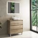 Meuble de salle de bains avec plan de toilette en bois Boston Bruntec principal 3