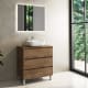 Meuble de salle de bains avec plan de toilette en bois Boston Bruntec principal 0