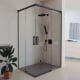 Paroi de douche  noir mat Elara Bruntec principal 0