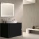 Meuble de salle de bain avec comptoir en pierre compacte noir Ebi Bruntec couleurs principal 2