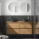 Meubles de salle de bains avec plan de toilette en bois Noja Salgar principal 8