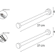 Porte-serviettes latéral Forest Mediterranea del baño croquis 1