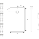 Receveur de douche Solid Surface Perseo Hidronatur croquis 3
