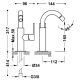 mitigeur de bidet Loft Tres croquis 1