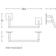 Porte-serviettes de salle de bain Stick Cosmic croquis 3