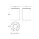 Poubelle de salle de bains Architect S+ Cosmic croquis 6