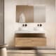 Meuble de salle de bains avec plan de toilette en bois de 10 cm de hauteur de couleur Cala Nomad Visobath principal 1