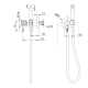Douche hygiénique pour WC Imex Bless croquis 18