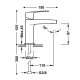 Robinet de lavabo Flat Tres croquis 2