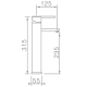 Robinet de lavabo Imex Roma croquis 1