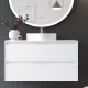 Meuble de salle de bains Artemisa Bruntec avec plan de toilette Compact Pierre blanc environnement 9