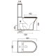 WC Comfort Bruntec hauteur de 46 cm croquis 5