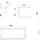 Ensemble d'accessoires de salle de bains Aura Medimex croquis 15
