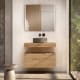 Meuble de salle de bains avec plan de toilette en bois de 10 cm de hauteur couleur chêne avec caisson Nomad Visobath principal 4