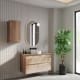 Meuble de salle de bains en bois avec plan de toilette en bois Vilma Bruntec principal 1