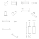 Ensemble d'accessoires de salle de bains Architect Cosmic croquis 5