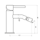 Mitigeur de bidet Sirio de GME croquis 7