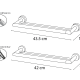 Porte-serviettes double Forest Mediterranea del baño croquis 1