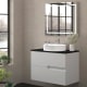 Meuble de salle de bains avec plan de toilette en pierre compacte noire Lia Bruntec principal 3