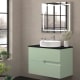 Meuble de salle de bains avec plan de toilette en pierre compacte noire Lia Bruntec principal 8