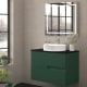 Meuble de salle de bains avec plan de toilette en pierre compacte noire Lia Bruntec principal 6