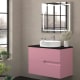 Meuble de salle de bains avec plan de toilette en pierre compacte noire Lia Bruntec principal 9