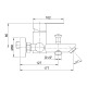 Mitigeur de baignoire Iony GME croquis 1