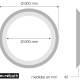 Miroir de salle de bains avec éclairage LED Bahia par Eurobath croquis 7