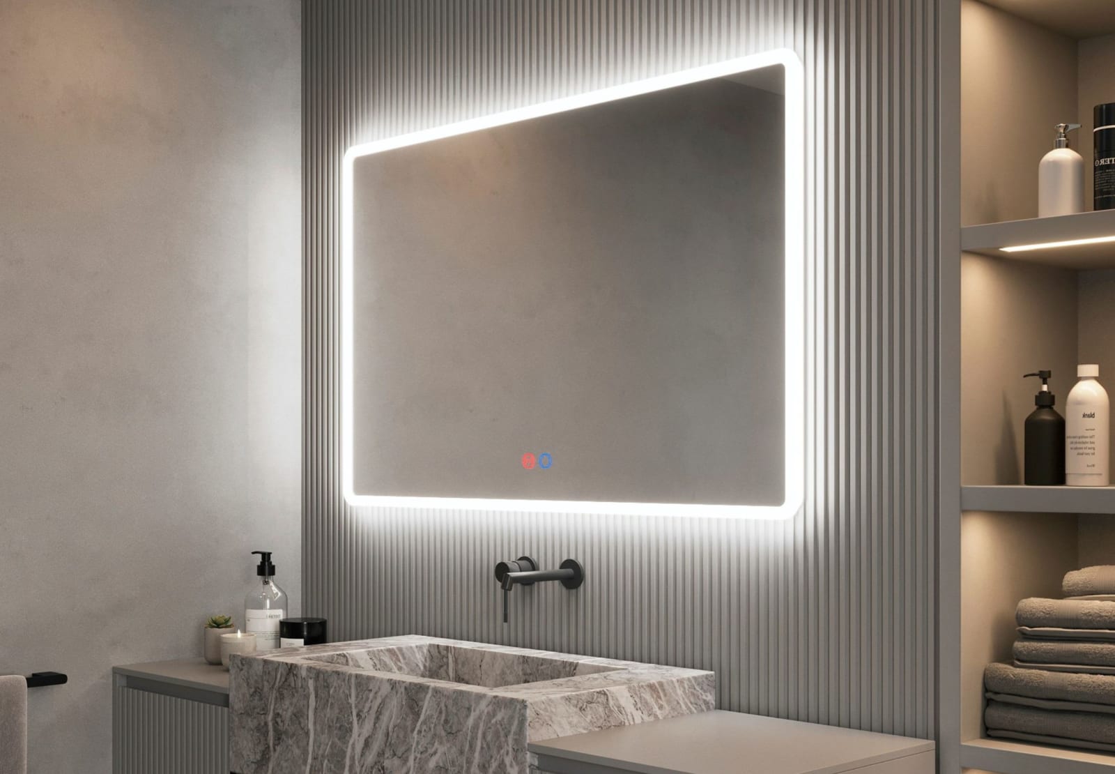 Miroir de salle de bains avec éclairage LED Praga Ledimex principal 0