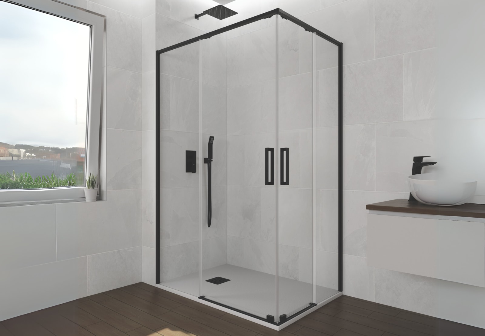 Paroi de douche noir Twenty GME principal 0