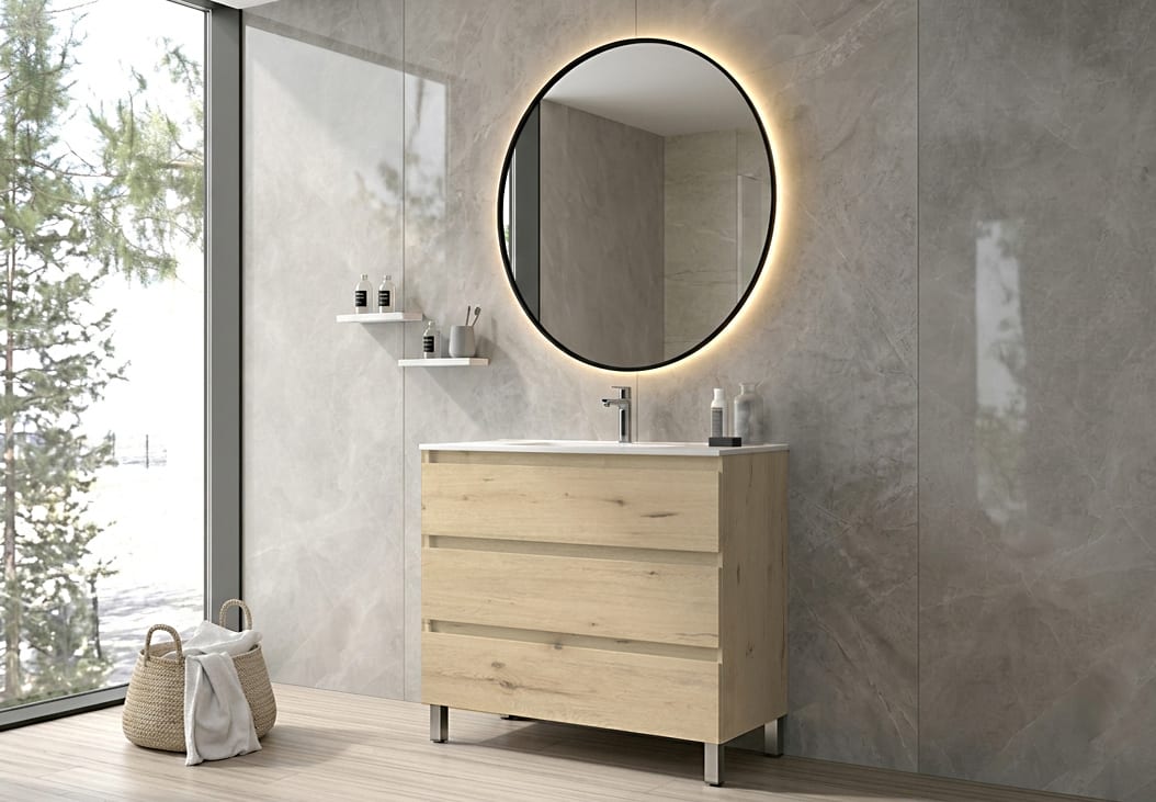 Ensemble complet de meubles de salle de bains Sioro Bruntec principal 0