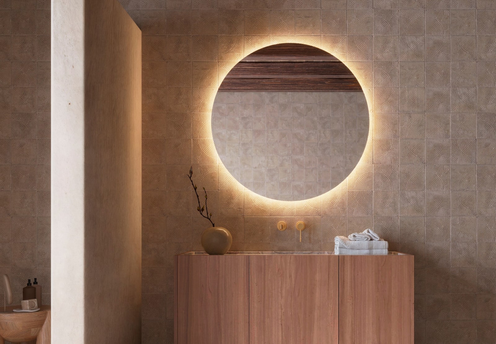 Miroir de salle de bain avec éclairage LED Oporto Ledimex principal 0