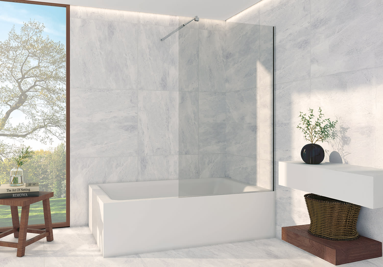 Paroi de baignoire sur mesure Alhena Bruntec principal 0