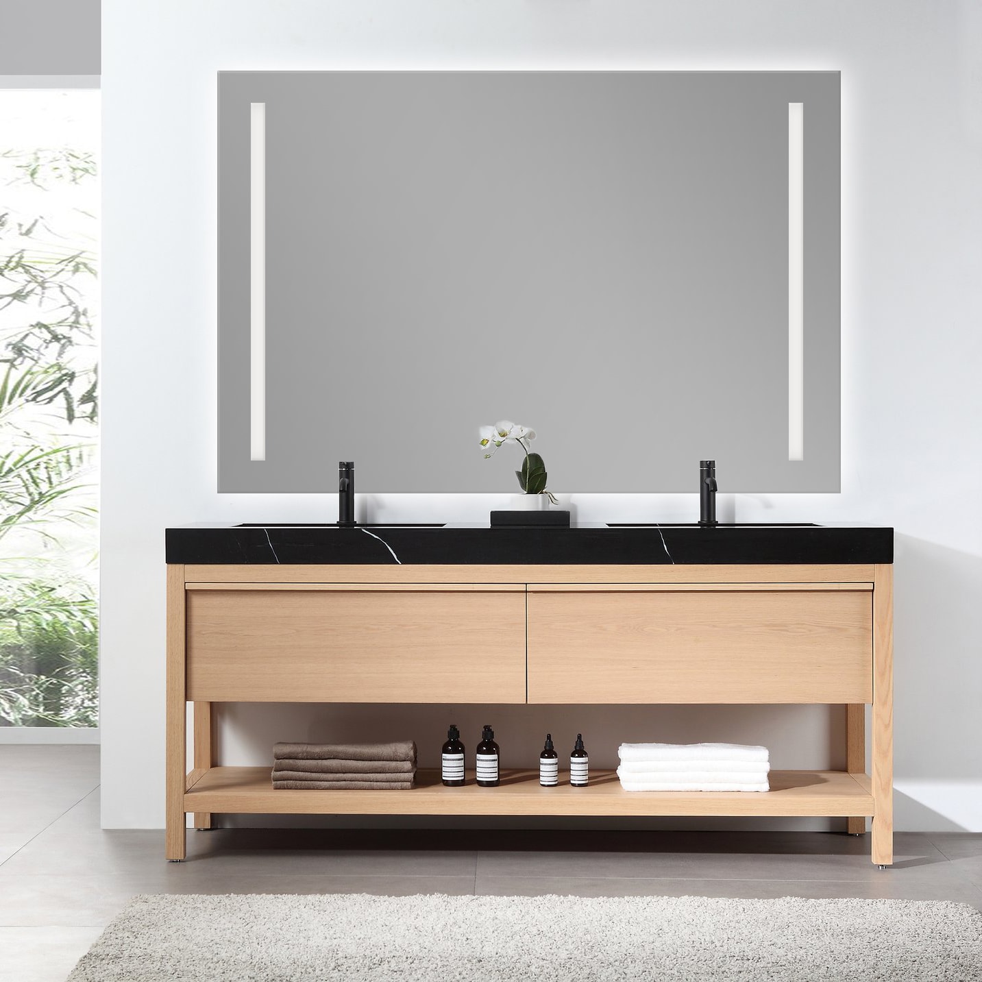 Miroir de salle de bains avec l'éclairage LED Katrina Bruntec principal 0